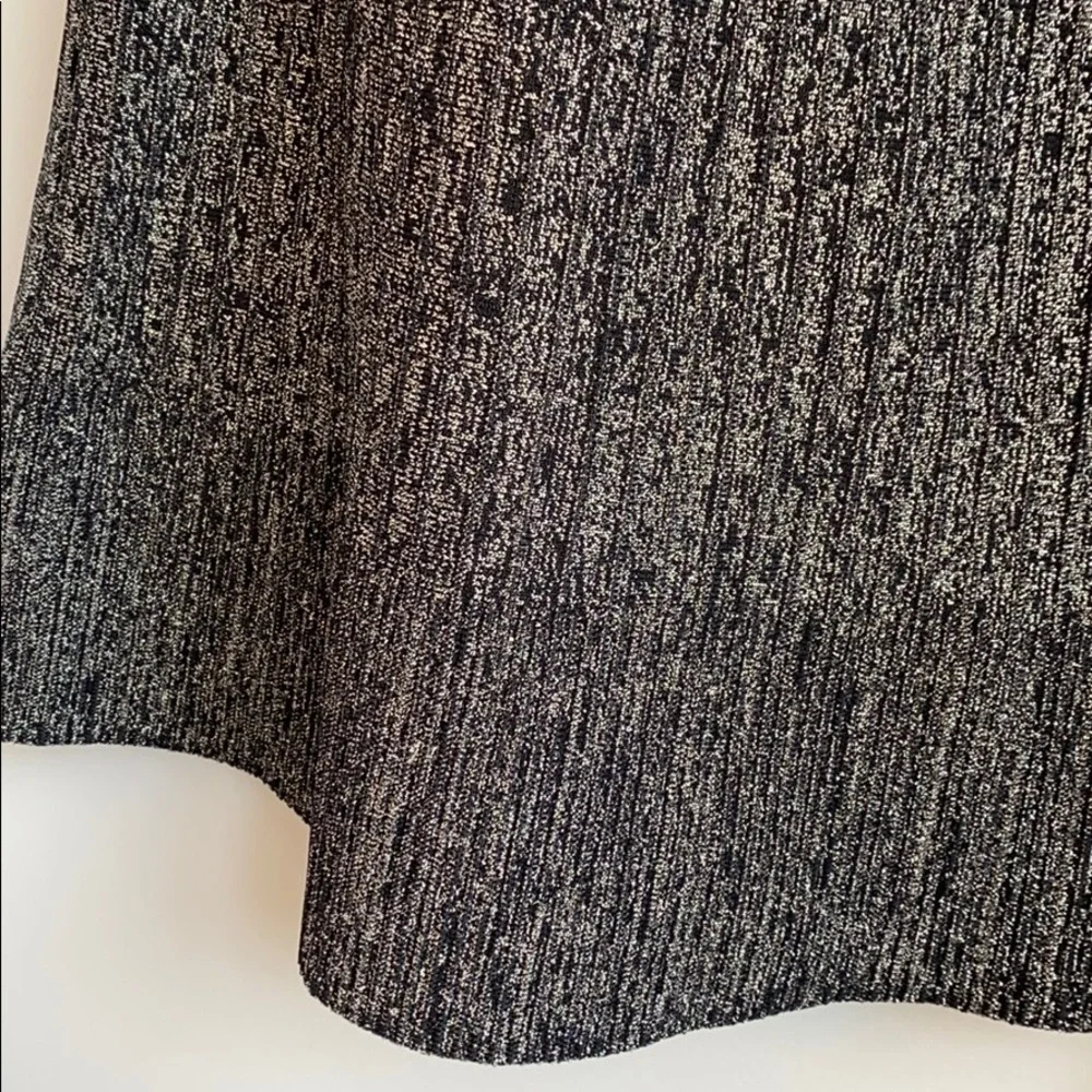 Rebecca Taylor Metallic Ribbed Knit Skirt SZ M